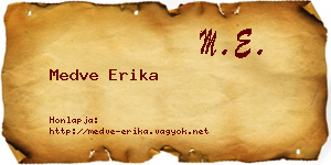Medve Erika névjegykártya